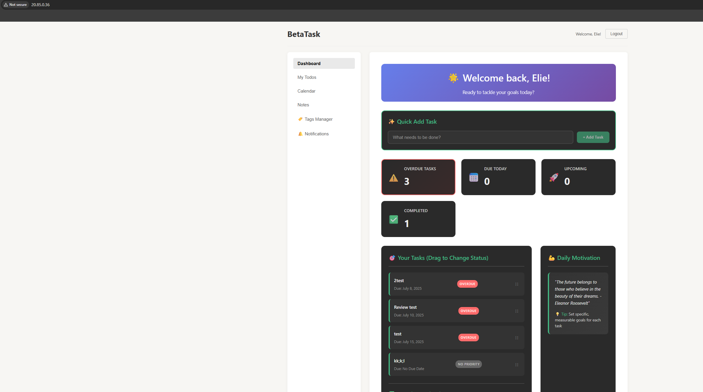 Beta-taskLoginPage