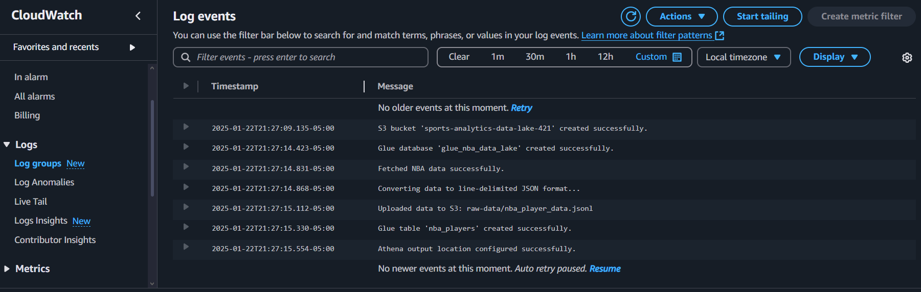 Cloudwatch logs 